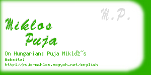 miklos puja business card